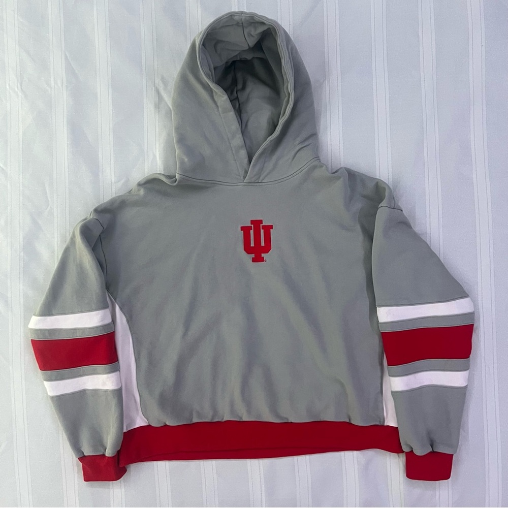 Vintage Men’s Steve & Barry’s Indiana University Cropped Sweatshirt (Size L)